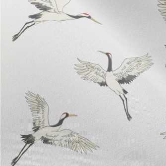 Red-crowned Cranes Spread Thei Chiffon