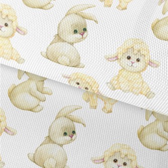 Fluffy Lamb And Bunny Waterproof Oxford