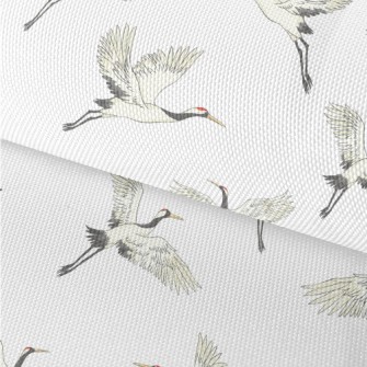 Red-crowned Cranes Spread Thei Waterproof Oxford