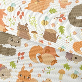 Bright Forest Animals Waterproof Oxford