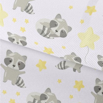 Cute Raccoon And Stars Waterproof Oxford