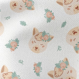 Animals Wearing Wreath Headdre Waterproof Canvas