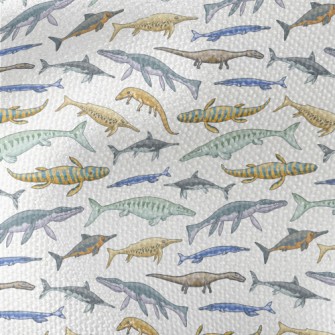 Creepy Sea Dinosaurs Waterproof Canvas