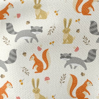 Cute Animals Living In The For Waterproof Canvas