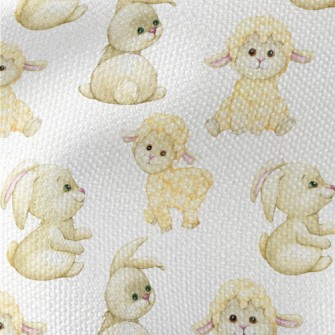 Fluffy Lamb And Bunny Waterproof Canvas