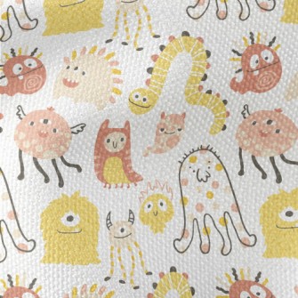 Big Eyed Monster Celebrating H Waterproof Canvas