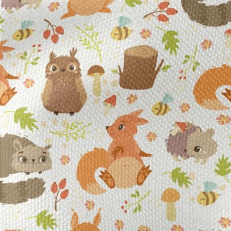 Bright Forest Animals Waterproof Canvas