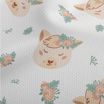 Animals Wearing Wreath Headdre Athletic Mesh Flat Back