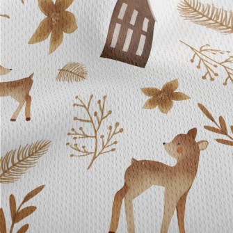 Lost Fawn In Autumn And Winter Athletic Mesh Flat Back