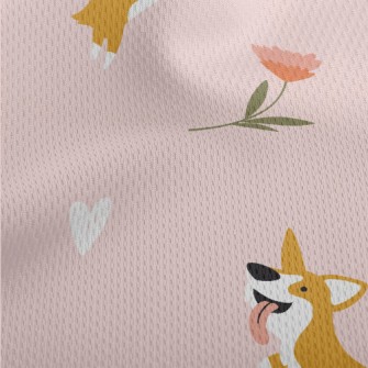 Naughty Corgi And Little Red F Athletic Mesh Flat Back