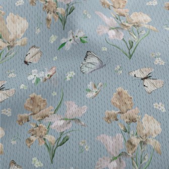 Blooming Irises In Spring Athletic Mesh Flat Back