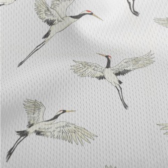 Red-crowned Cranes Spread Thei Athletic Mesh Flat Back
