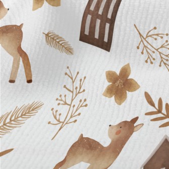 Lost Fawn In Autumn And Winter Terry