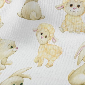 Fluffy Lamb And Bunny Terry
