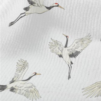 Red-crowned Cranes Spread Thei Terry