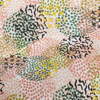 Abstract Geometric Pattern Ove Performance Linen