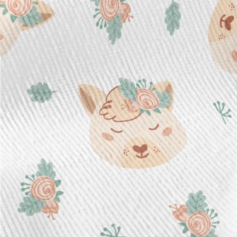 Animals Wearing Wreath Headdre Standard Corduroy