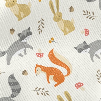 Cute Animals Living In The For Standard Corduroy