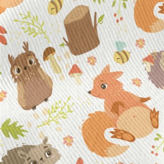 Bright Forest Animals Standard Corduroy