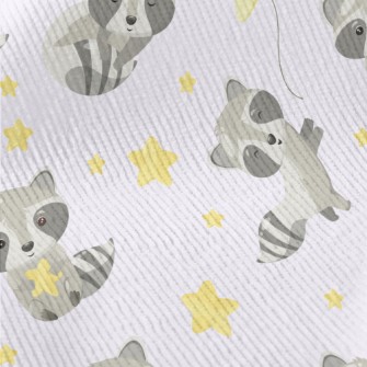 Cute Raccoon And Stars Standard Corduroy