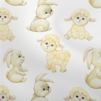 Fluffy Lamb And Bunny Dobby