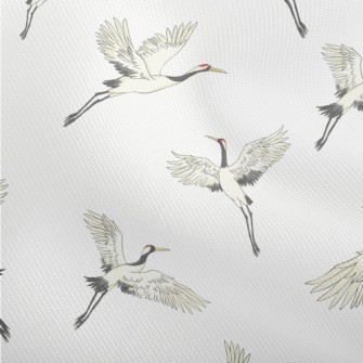 Red-crowned Cranes Spread Thei Dobby