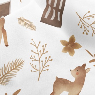 Lost Fawn In Autumn And Winter Micro Fleece