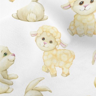 Fluffy Lamb And Bunny Micro Fleece