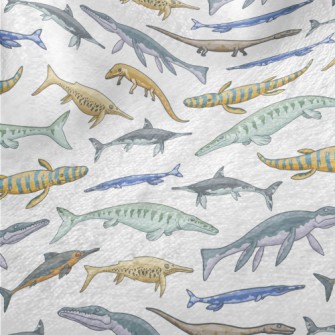 Creepy Sea Dinosaurs Minky