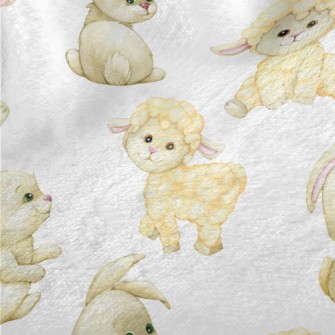 Fluffy Lamb And Bunny Minky