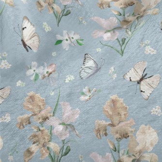 Blooming Irises In Spring Minky