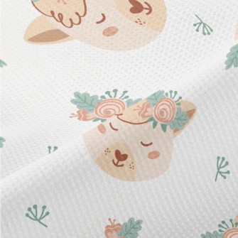 Animals Wearing Wreath Headdre Piqué