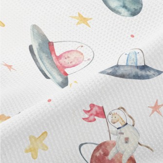 Animal Astronauts Riding A Fly Piqué