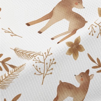 Lost Fawn In Autumn And Winter Piqué
