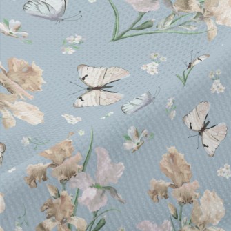 Blooming Irises In Spring Piqué