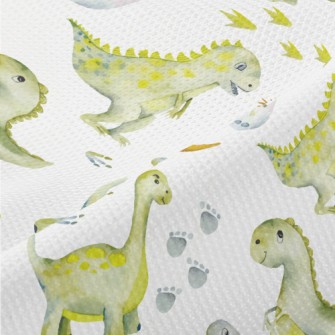 Cute Turtle And Little Dinosau Piqué