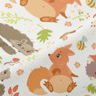 Bright Forest Animals Piqué