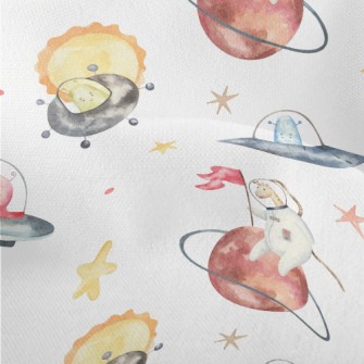 Animal Astronauts Riding A Fly Lightweight Performance Linen