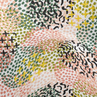 Abstract Geometric Pattern Ove Lightweight Performance Linen