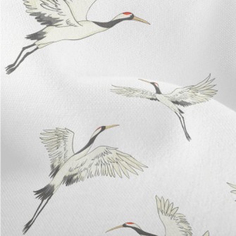 Red-crowned Cranes Spread Thei Lightweight Performance Linen