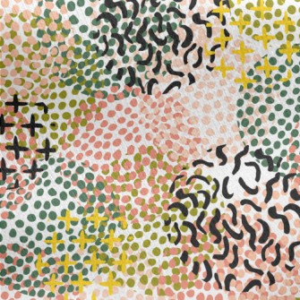 Abstract Geometric Pattern Ove Jersey Backed Fleece