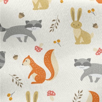 Cute Animals Living In The For Jersey Backed Fleece