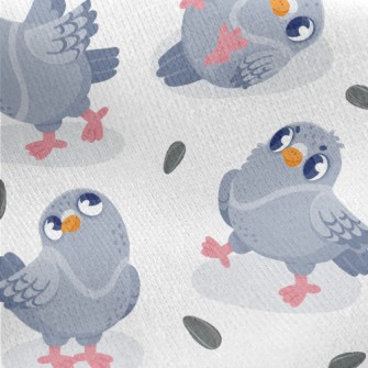 Naughty Little Pigeon Jersey Backed Fleece