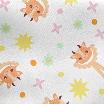 Calf Shaped Rattle Jersey Backed Fleece