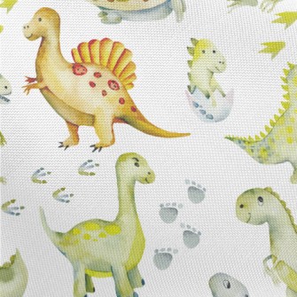 Cute Turtle And Little Dinosau Pongee