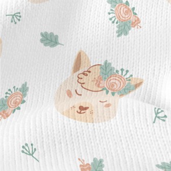 Animals Wearing Wreath Headdre Stretch Jersey