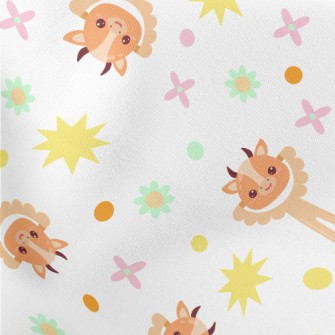 Calf Shaped Rattle Lightweight Cotton Poplin