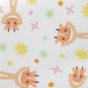 Calf Shaped Rattle Midweight Cotton Poplin