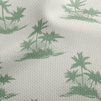 Drifting Island Coconut Tree Athletic Mesh Flat Back