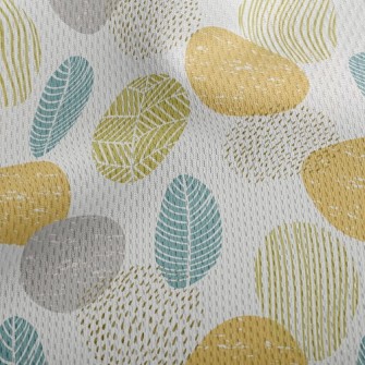 Geometric Splicing Leaves Athletic Mesh Flat Back